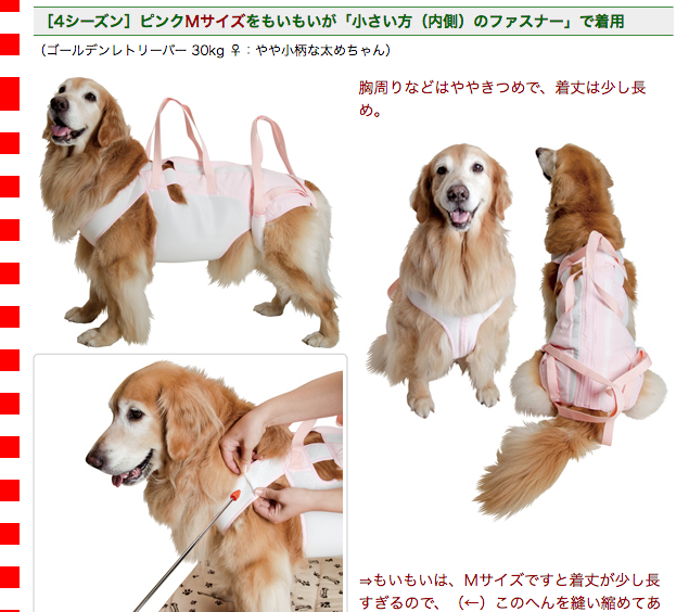 大型犬用介護用品）後脚付 着たままねんねのハニカムつなぎ : asbpb