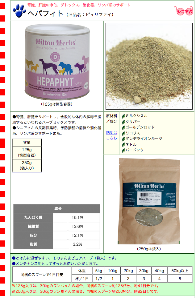ヒルトンハーブ）ヘパフィト 250g【お取り寄せ】（63085