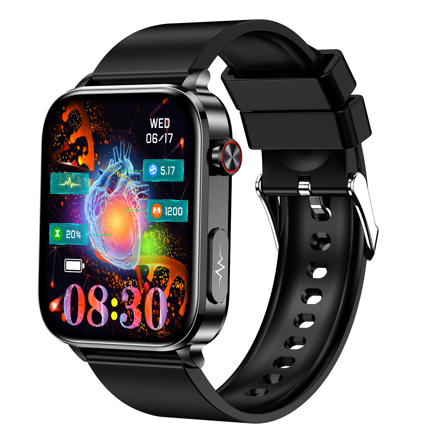 スマートウォッチ 日本製 センサー 通話機能 1.96インチ 多種機能付き Smart Watch 糖 圧 脂 理学 着信通知 天気予報 スポーツウォッチ iPhone android 腕時計