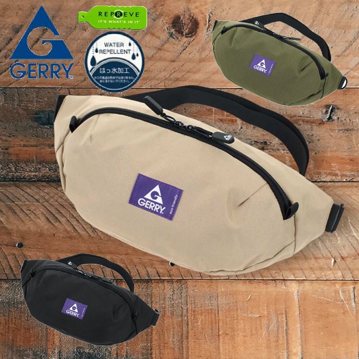 Yahoo! Yahoo!ショッピング(ヤフー ショッピング)【GERRY】 ジェリー ウエストバッグ 4ポケット サステイナブル パープルライン 撥水 ベーシック 軽量 アウトドア キャンプ タウン 旅行 ユニセックス
