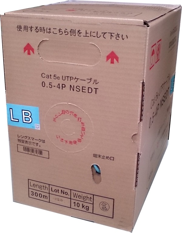 日本製線 Cat5e 単線 0.5-4P NSEDT 300ｍ巻