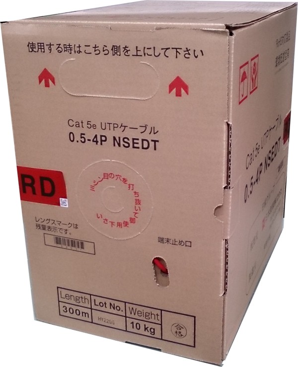 日本製線 Cat5e 単線 0.5-4P NSEDT 300ｍ巻