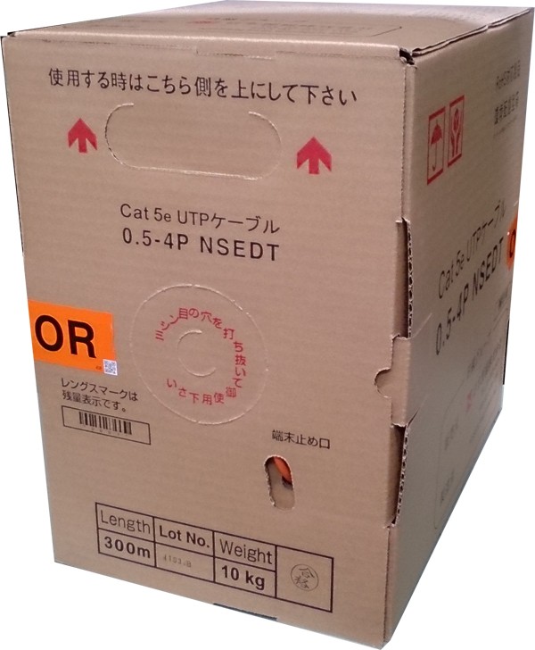 日本製線 Cat5e 単線 0.5-4P NSEDT 300ｍ巻