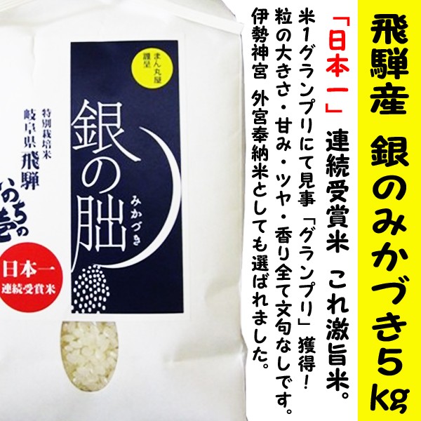 ≪送料無料≫ 日本一 新米 令和4年 特別栽培米 銀の朏 岐阜県 飛騨産