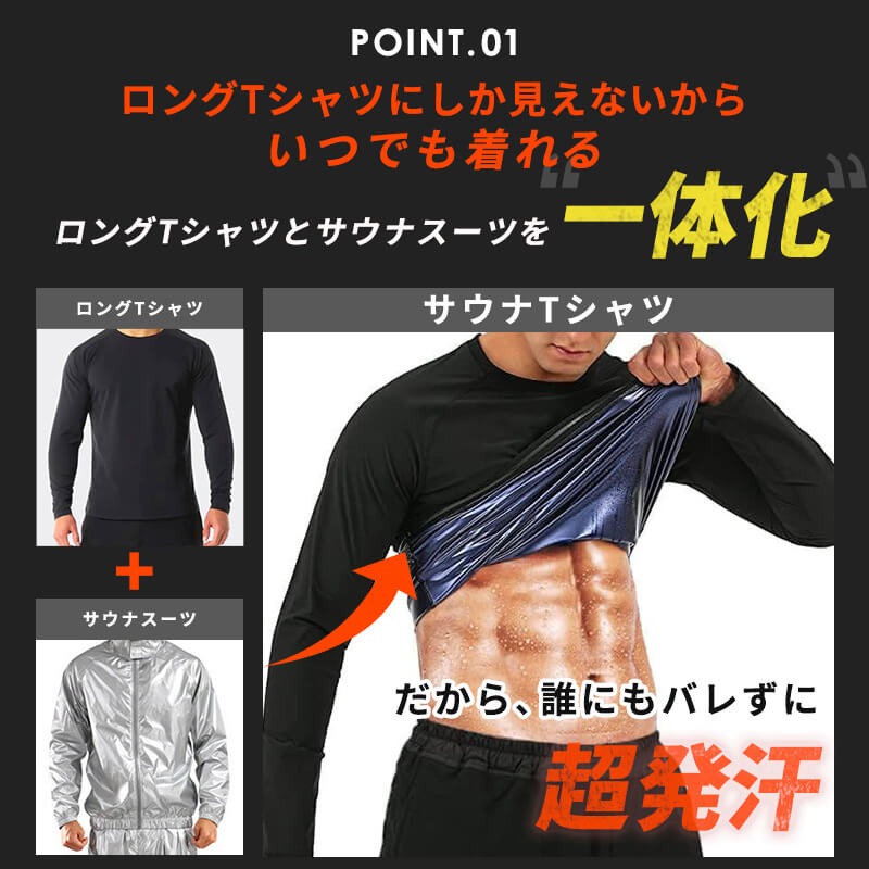 発汗 サウナ長袖シャツ メンズ Twisty Chronicles Tシャツ