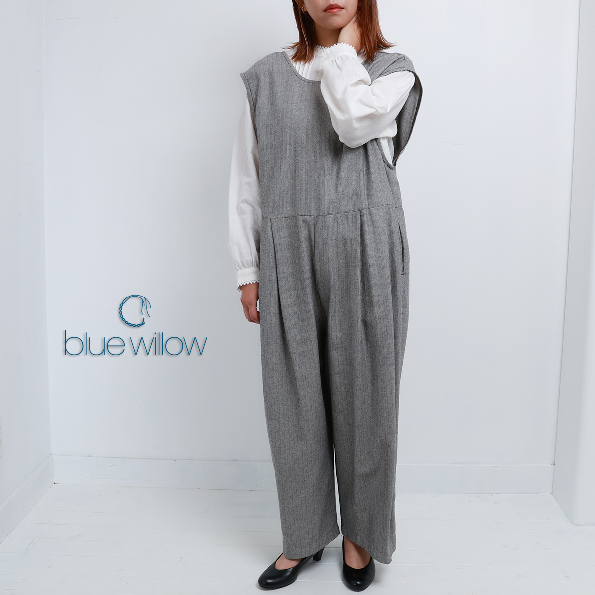 blue willow コットンオックス2wayサロペット レディース ブルーウィロー 01EFP14458 オールインワン パンツ 服 おしゃれ 40代 50代 ブランド 春 夏 秋冬 大きめ |  | 01