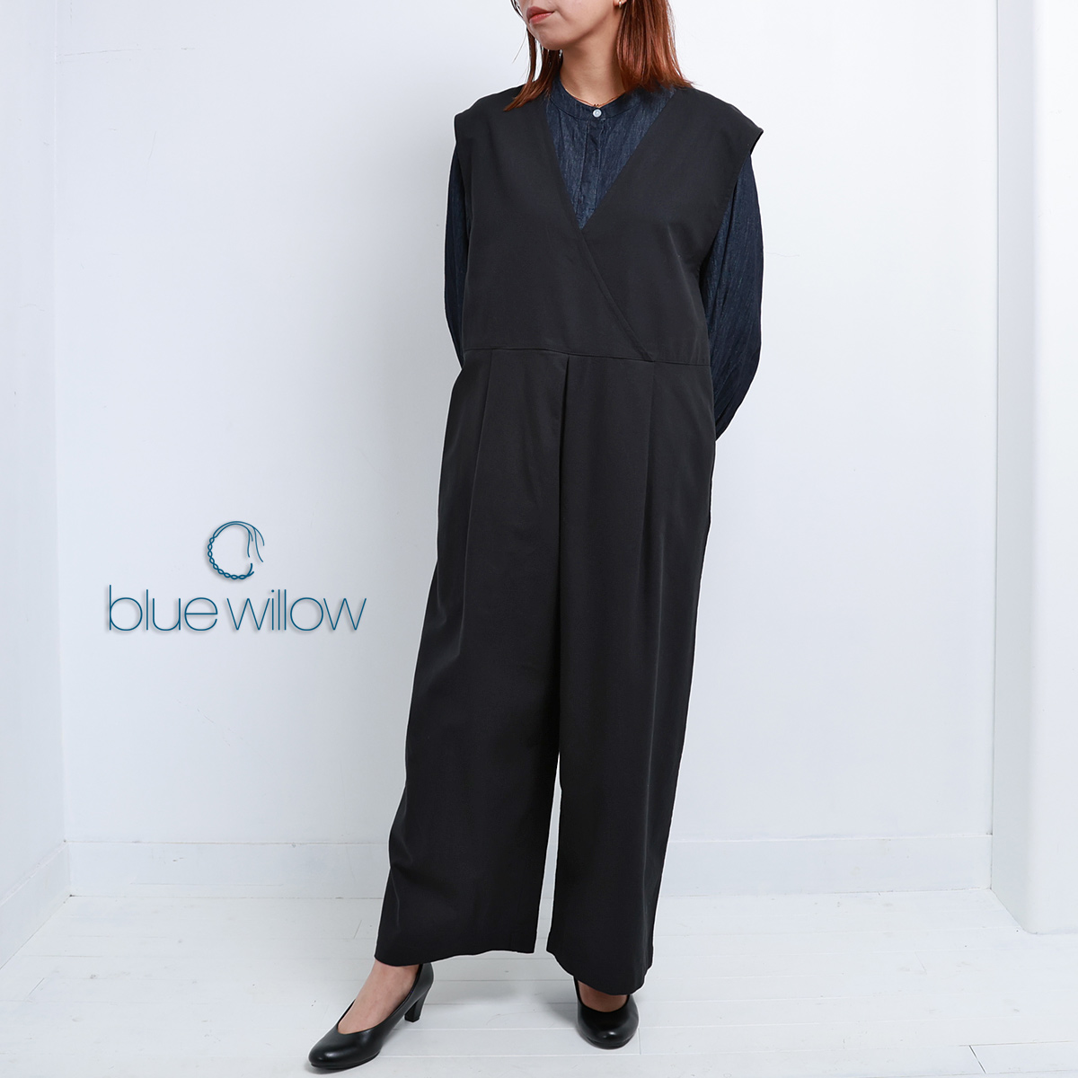 blue willow コットンオックス2wayサロペット レディース ブルーウィロー 01EFP14458 オールインワン パンツ 服 おしゃれ 40代 50代 ブランド 春 夏 秋冬 大きめ |  | 02