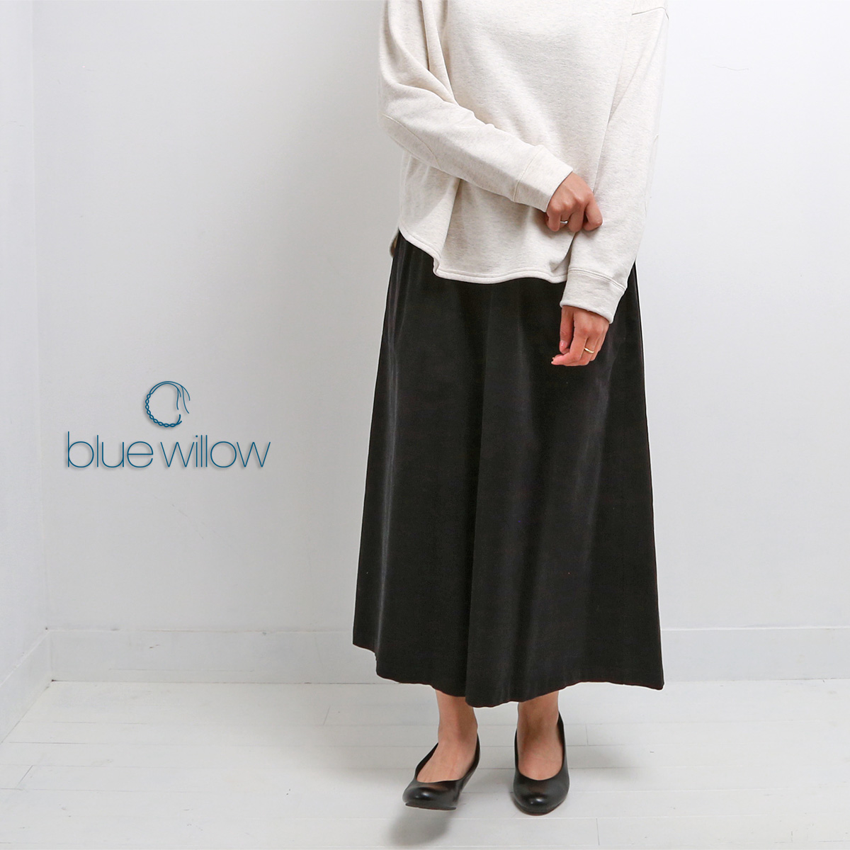 blue willow 細コーデュロイガウチョパンツ レディース ブルーウィロー 01EFP14461 ワイドパンツ 服 40代 50代 ブランド 春 秋 冬 大きいサイズ ゆったり 太め |  | 03