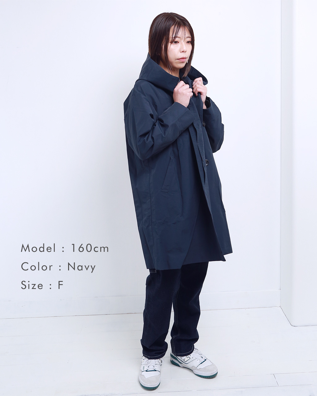 blue willow コットンナイロングログラン2WAYフードコート レディース