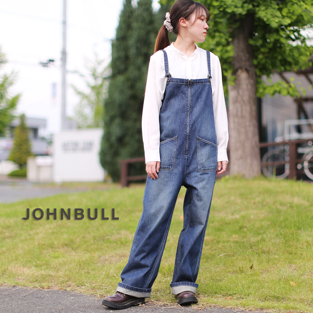 Johnbull（ジョンブル） デニムチューブサロペット レディース