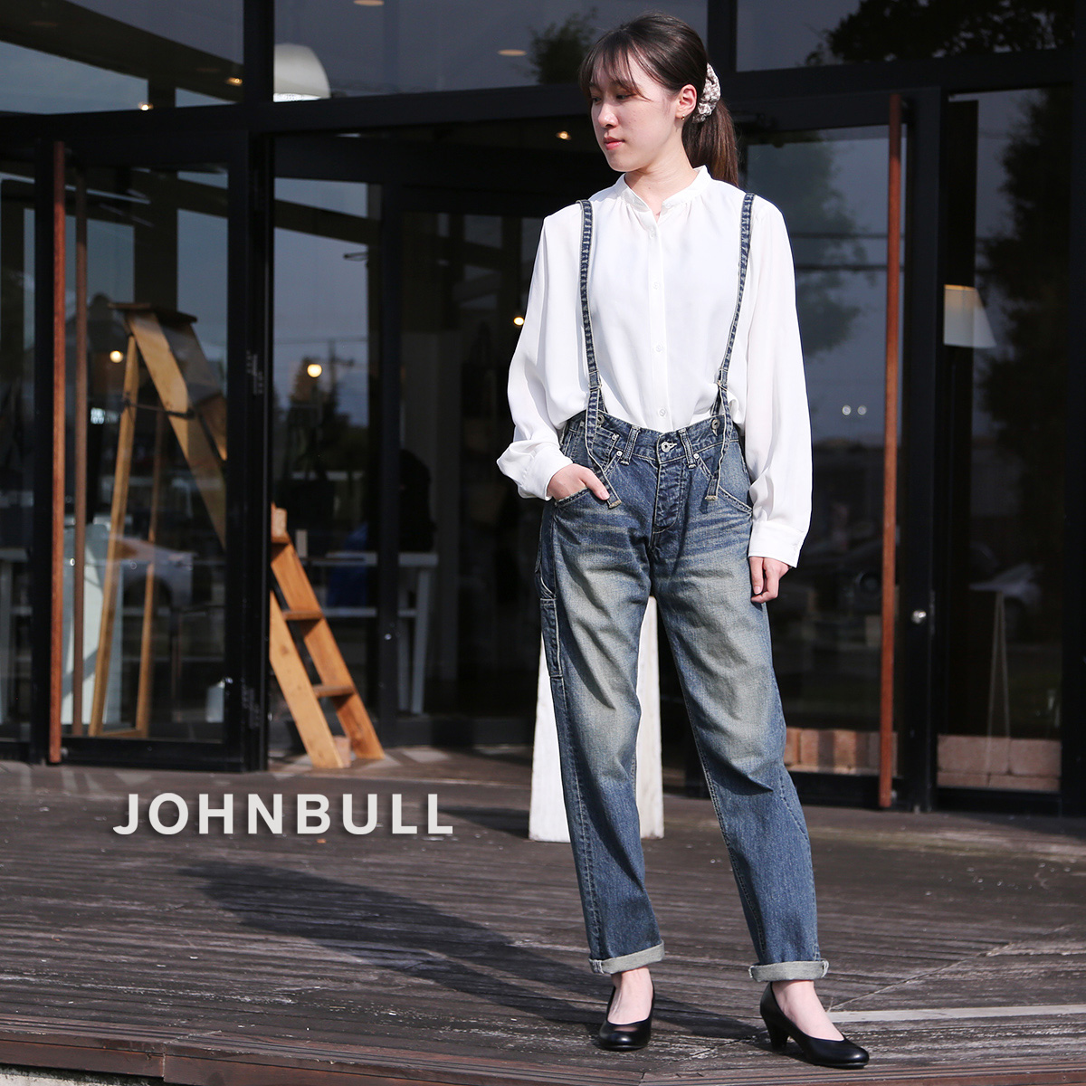 Johnbull（ジョンブル） サスペンダーワークパンツ レディース 