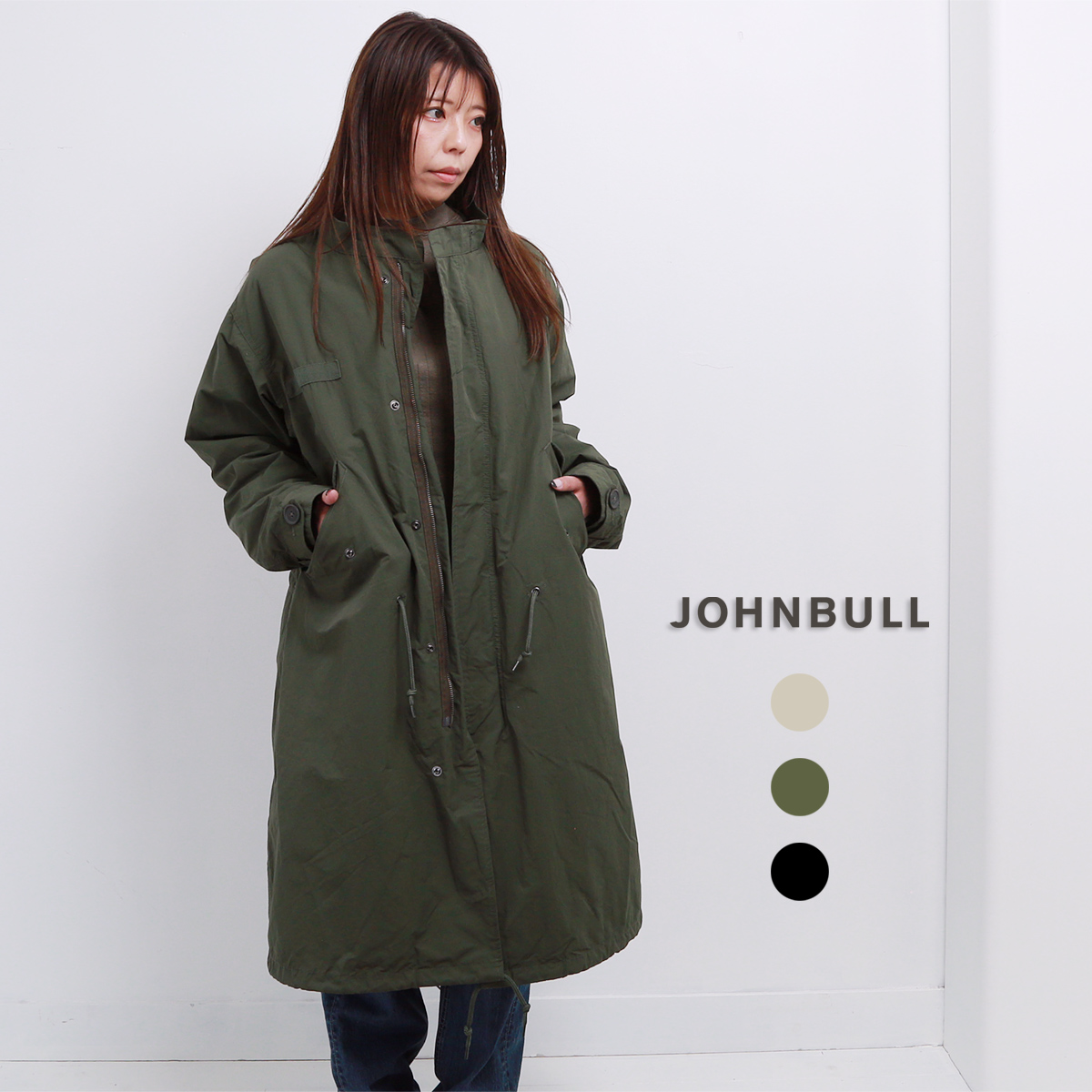 Johnbull　ジョンブル　ミリタリーコート　レディース M Johnbull JOHNBULL M-65モッズコート レディース メンズ