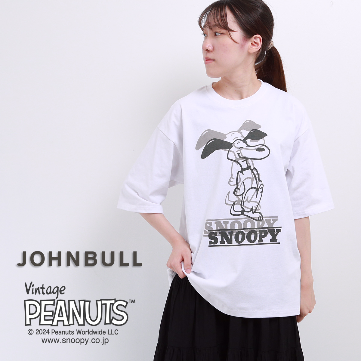 Johnbull（ジョンブル） JOHNBULL PEANUTS SNOOPY プリントTシャツ 