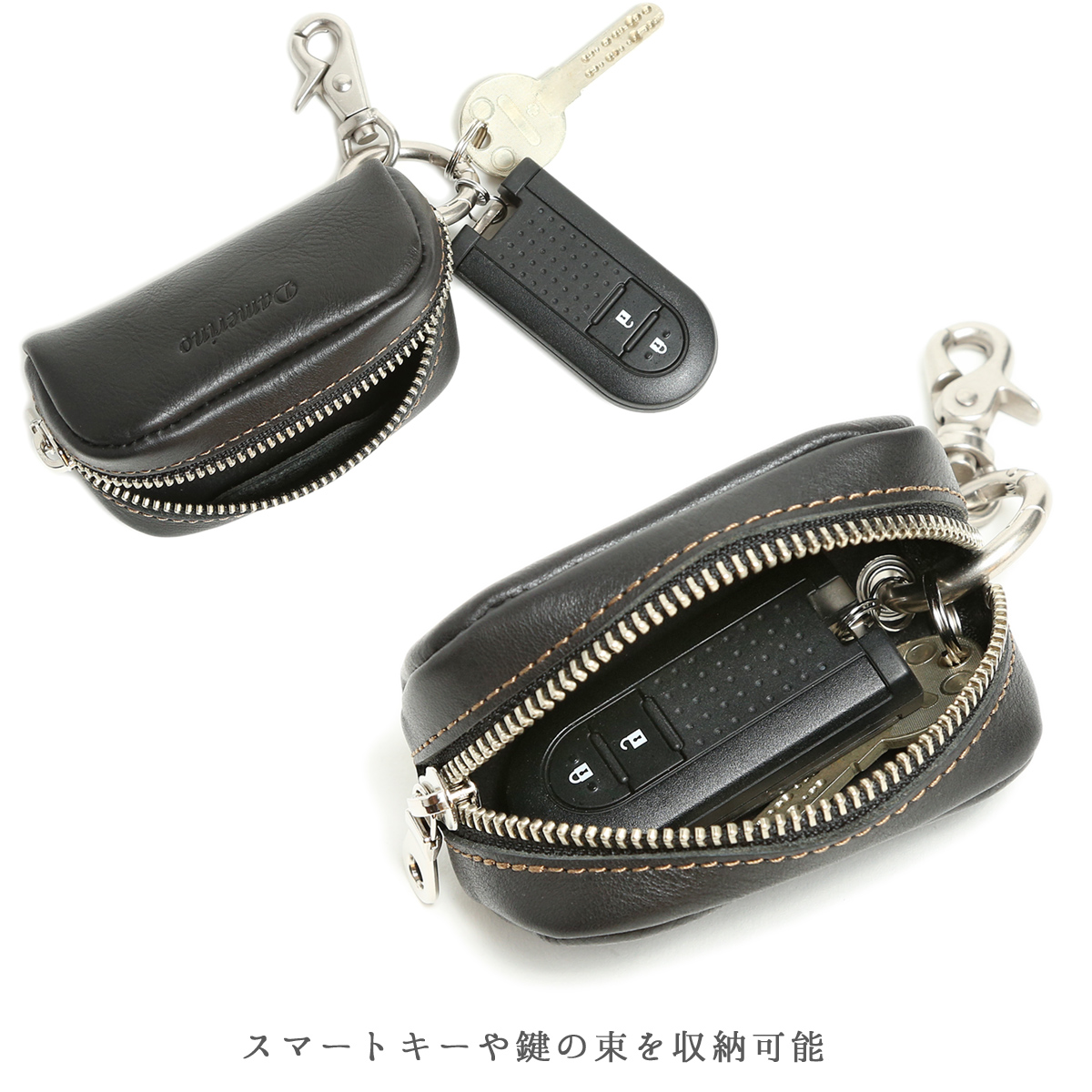 キーケース メンズ レディース 本革 日本製 車 鍵 スマートキー キーホルダー マルチケース コンパクト おしゃれ かわいい