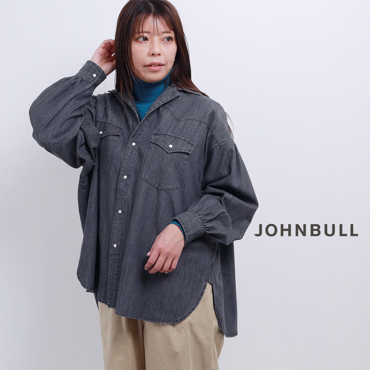 Johnbull（ジョンブル） デニムウエスタンチャンキーシャツ レディース 