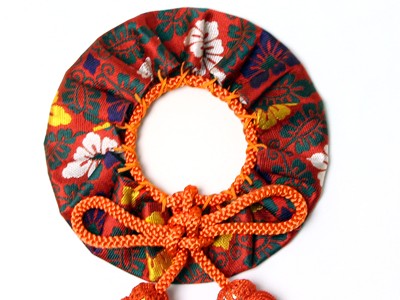 御霊代鏡　錦袋　4寸