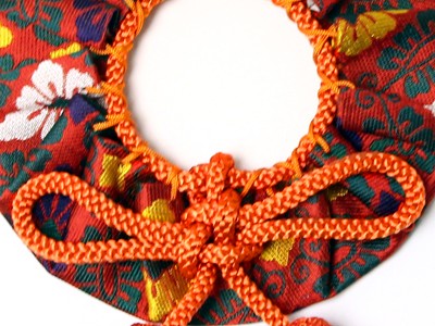 御霊代鏡　錦袋　4寸