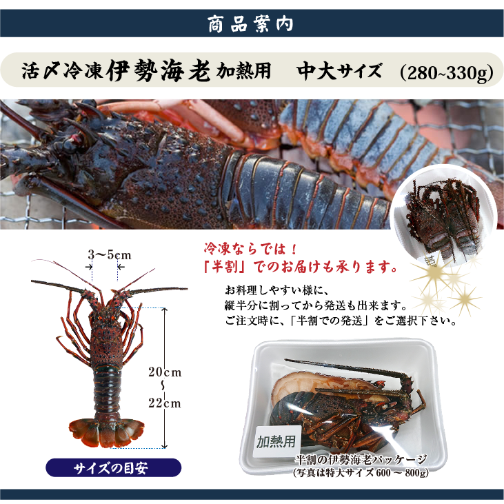 冷凍加熱用伊勢海老 商品案内