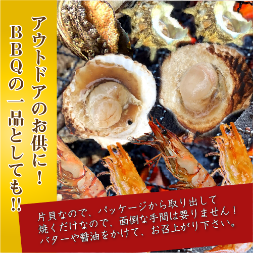 バーべーキュー ホタテ・有頭海老・大アサリ