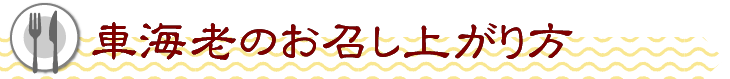 車海老 おススメレシピ