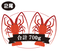 2尾 合計700gセット