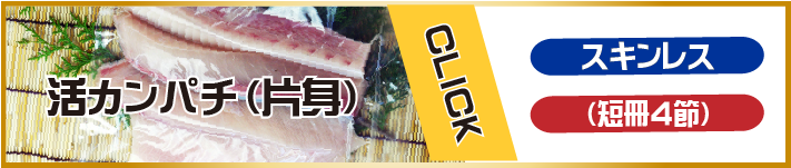活〆カンパチ1尾（養殖）捌いてお届け！スキンレス 短冊4節