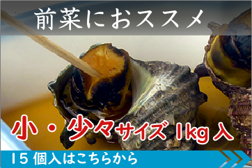 前菜におススメのさざえ小サイズ15個入