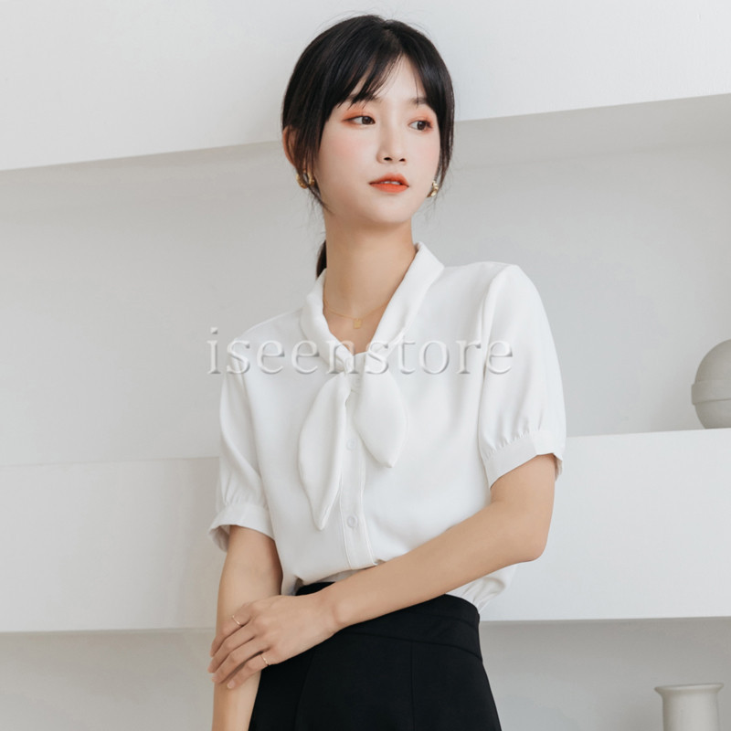 結婚式 女性 トップス ブラウス 50代 レディース シフォン 上品 きれいめ 通勤 オフィス 授業参観 フォーマル formal シンプル 夏SALE！ ブラウス シャツ オフィス 上品 リボン付き 半袖
