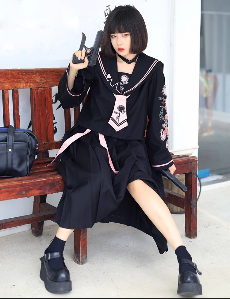 ハロウィンコスプレ セーラー服 制服 刺繍 大きいサイズ ヤンキー 不良