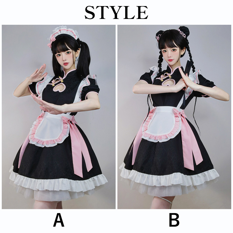 チャイナ メイド服 コスプレ チャイナドレス ワンピース