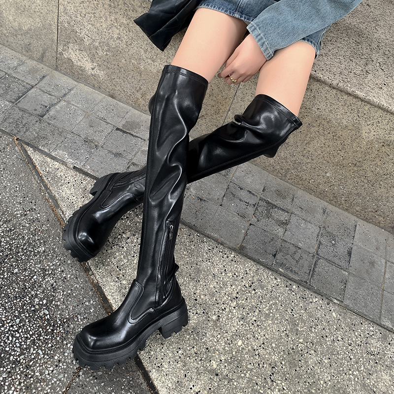 新品 nyxu ロングブーツ（Louise ルーイ サイドジップロング