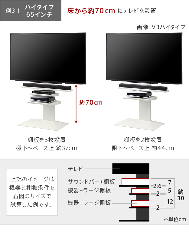 WALLインテリアテレビスタンドV2・V3・V5・S1対応 収納付きゲーム機棚