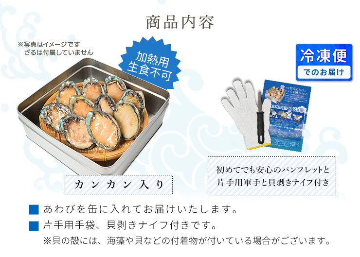 生食用冷凍蝦夷(えぞ)あわび１ｋｇ（500g詰め 10個入り×２パック）20個入 生食用冷凍蝦夷(えぞ)あわび1kg】（500g詰め 10個入り×2