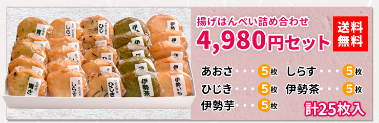 伊勢志摩の幸 揚げはんぺい詰め合わせ ２０枚入（５種×４枚） 送料無料 伊勢 志摩 お土産 はんぺん さつま揚げ セット :hnpset02:伊勢鳥羽 志摩特産横丁 - 通販 - Yahoo!ショッピング