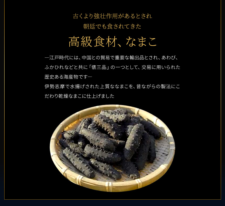 乾燥なまこ A級品 100g 伊勢志摩産 海参 中華高級食材 干し