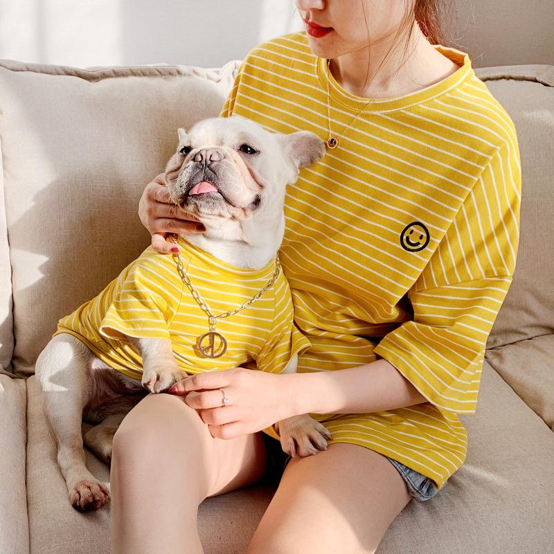 親子Tシャツ 犬 ペアルック 春夏 犬服Tシャツ 薄手 リゾート 小型犬 中型犬 大型犬 ペットとお揃い 犬と親子お揃い服 犬の服 親子 | ブランド登録なし | 04