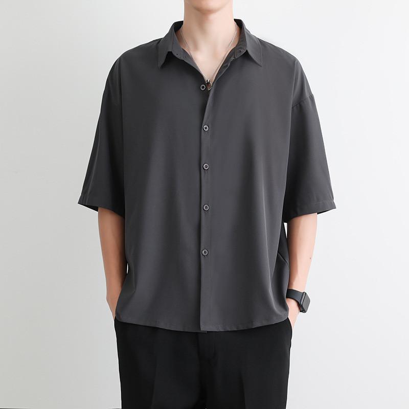 新品　ヤマダヤ　麻素材　半袖 ボタンシャツ 黒 新品 ヤマダヤ 麻素材 半袖 ボタンシャツ 黒 - メルカリ