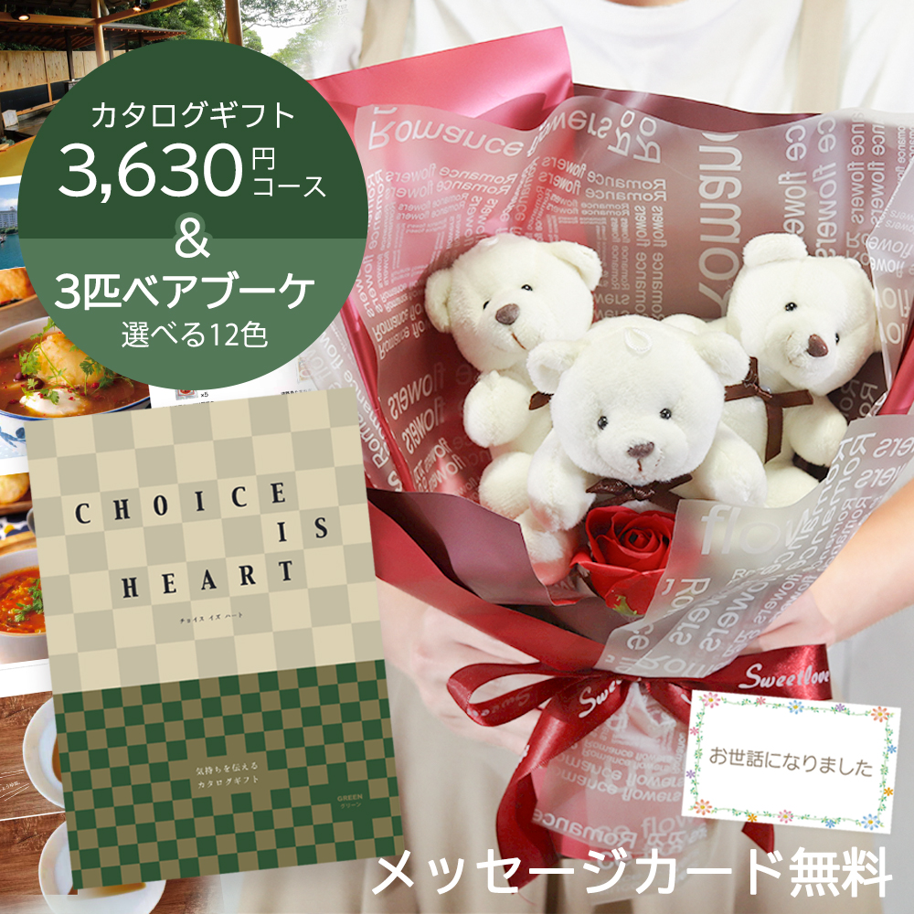 母の日 カタログギフト お祝い プレゼント ソープフラワー 花 くま 贈り物 花束 お返し 出産祝い 結婚祝い 内祝い 新築祝い 誕生日  結婚 退職祝い 送料無料