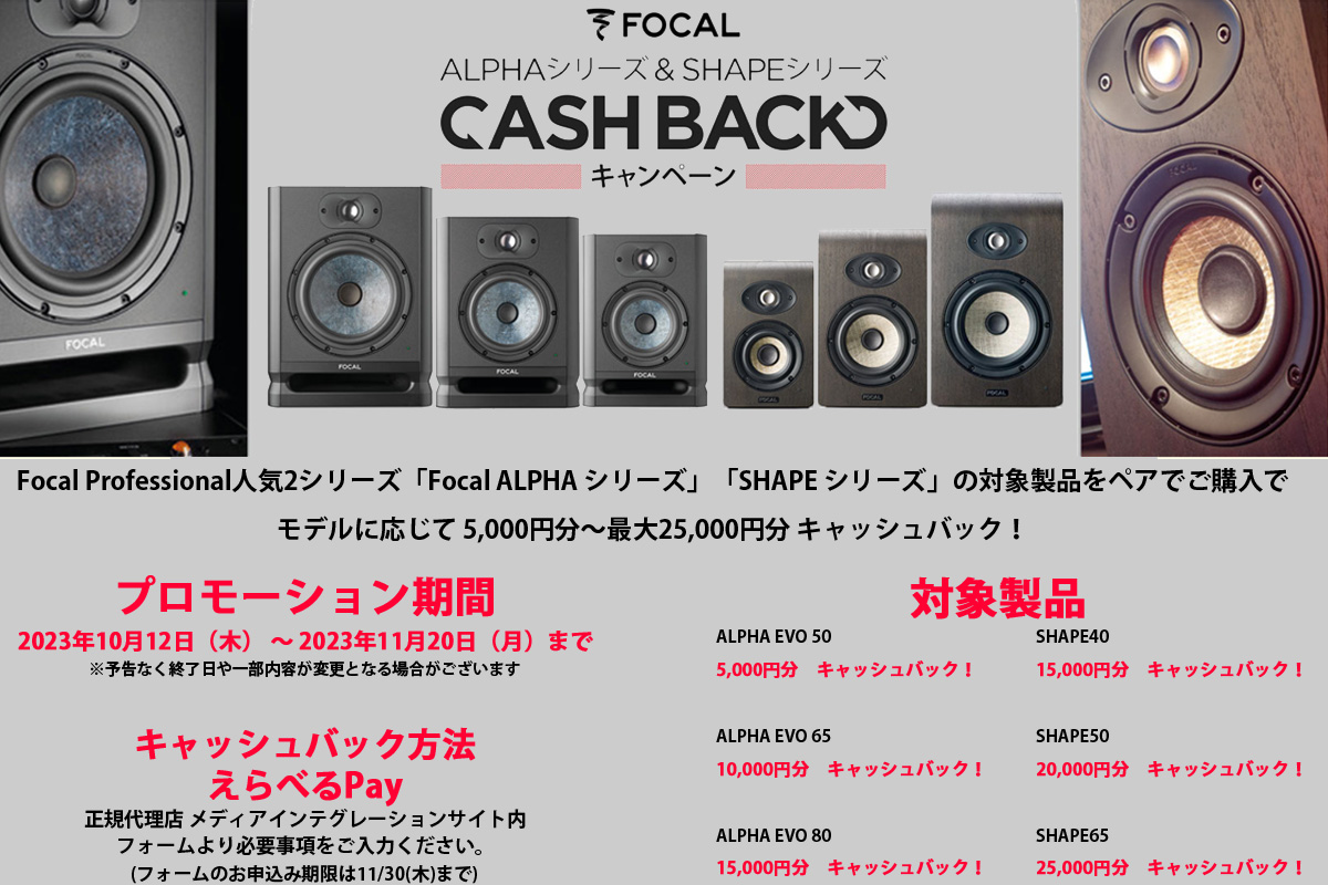 数量限定》FOCAL / SHAPE 50 (ペア)(VOVOXケーブル：link direct S