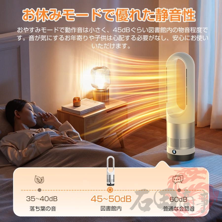 セラミックヒーター 冷暖兼用 電気ファンヒーター 電気ヒーター 8段階