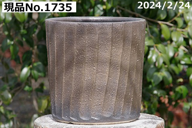 選べる  黒金彩ストライプ  寸胴 8号(外径29cm 高さ25cm)サナサービス 信楽焼 植木鉢 陶器 【送料無料】の画像