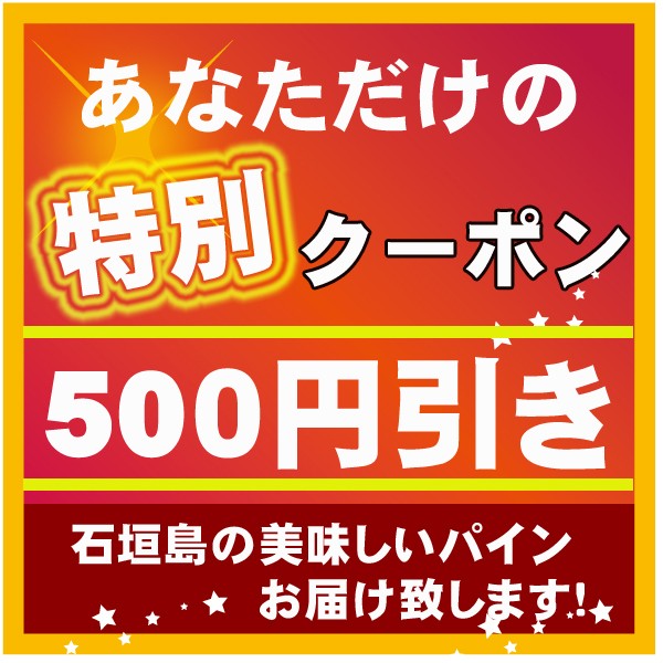 果物と島野菜の店-石垣島農家隊の「スナックパイン限定クーポン 500円引き」のクーポン
