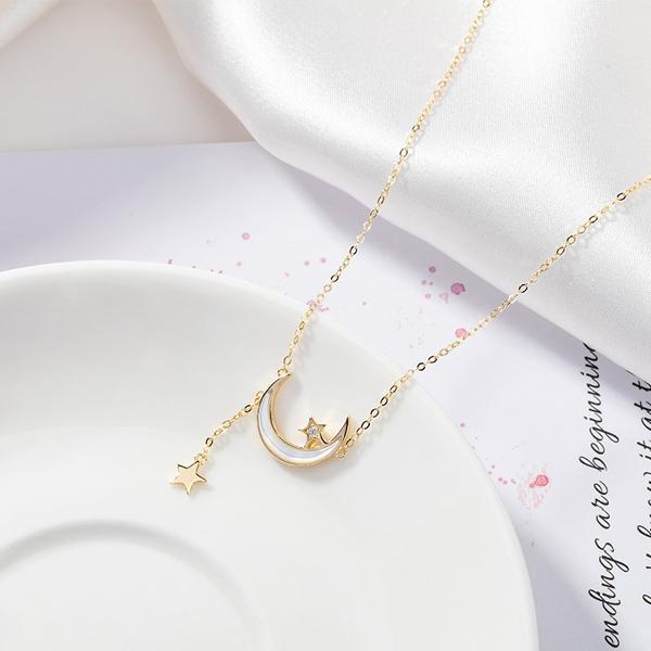 イタリア製輝く月のネックレスS925 イタリア製輝く月のネックレスS925