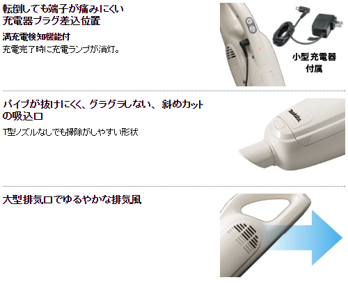マキタ（makita） 充電式クリーナ 10.8V CL105DW アイボリー 紙パック