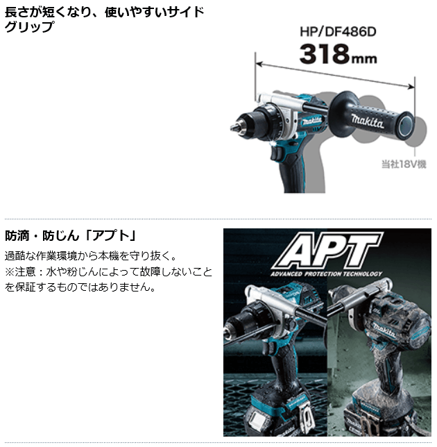 マキタ 18V 充電式ドライバドリル DF486DRGX (バッテリBL1860B×2本・充電器DC18RF・ケース付) :DF486DRGX:石田金物  - 通販 - Yahoo!ショッピング