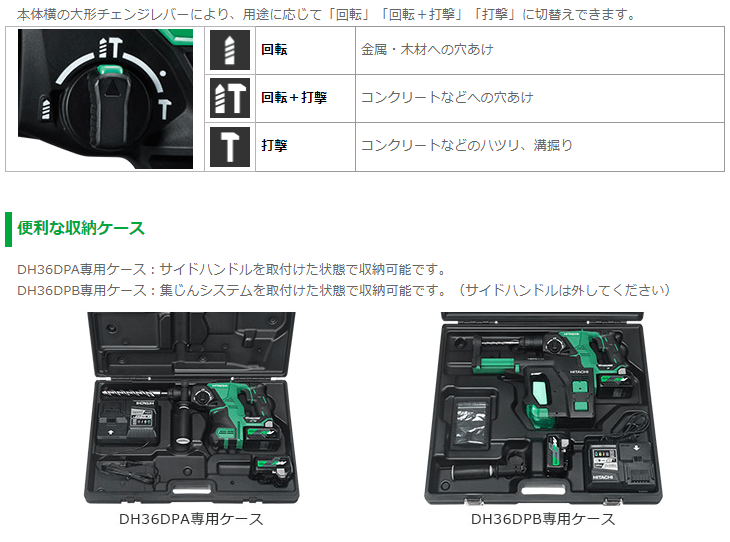 日立（HITACHI） HiKOKI ハイコーキ マルチボルト 36V コードレス