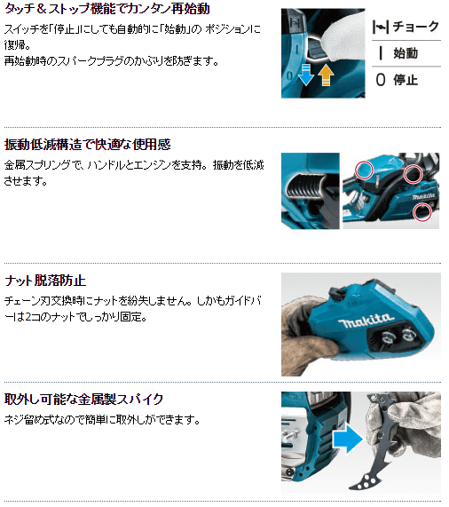 マキタ（makita） エンジンチェンソー MEA3600M 青 ガイドバー長さ