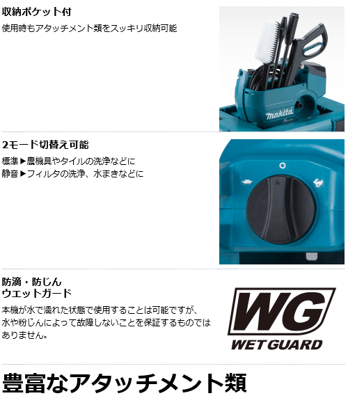 マキタ 充電式高圧洗浄機 18V+18V→36V MHW080DZK 本体＋ケースのみ