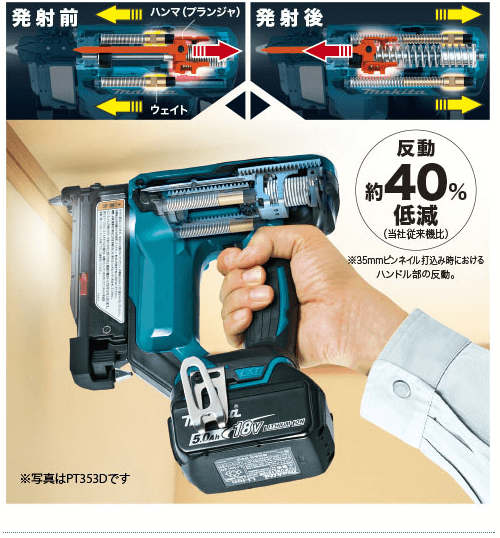 マキタ(Makita) PT352DZK 充電式ピンタッカ 14.4V 本体+ケース マキタ 