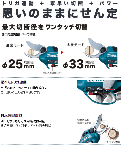 マキタ 充電式せん定ハサミ 18V+18V→36V 6.0Ah UP361DPG2 (バッテリ2本・2口急速充電器・ハーネス一式付) : UP361DPG2:石田金物 - 通販 - Yahoo!ショッピング - 業務、産業用（housefluent.com）